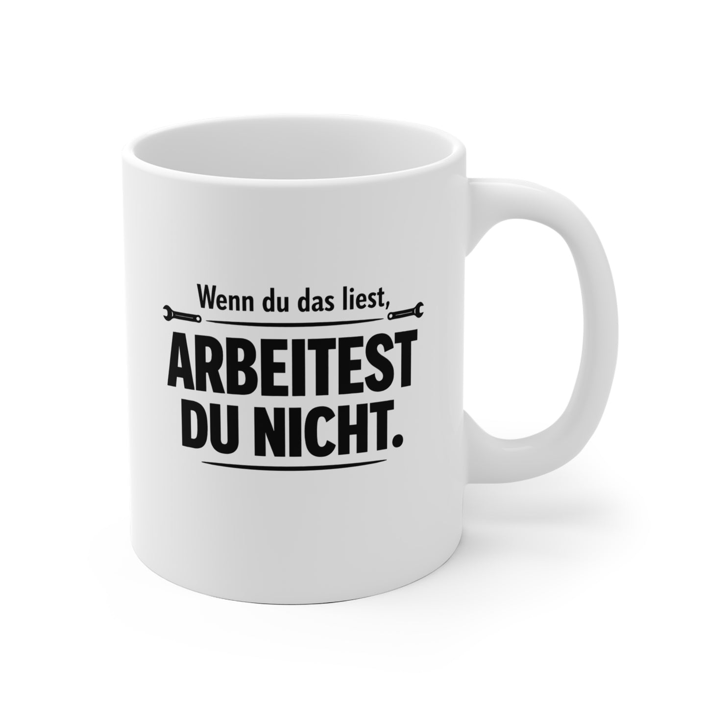 Becher „Wenn du das list, arbeitest du nicht“ – Handwerker-Humor